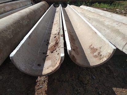 Лоток водоотводной из асбестоцементной безнапорной трубы D 200 мм L=5,00 м