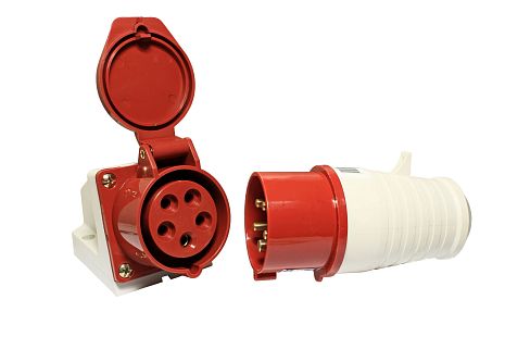 Розетка 213 переносная 2Р+РЕ 16А 220В IP44 TDM